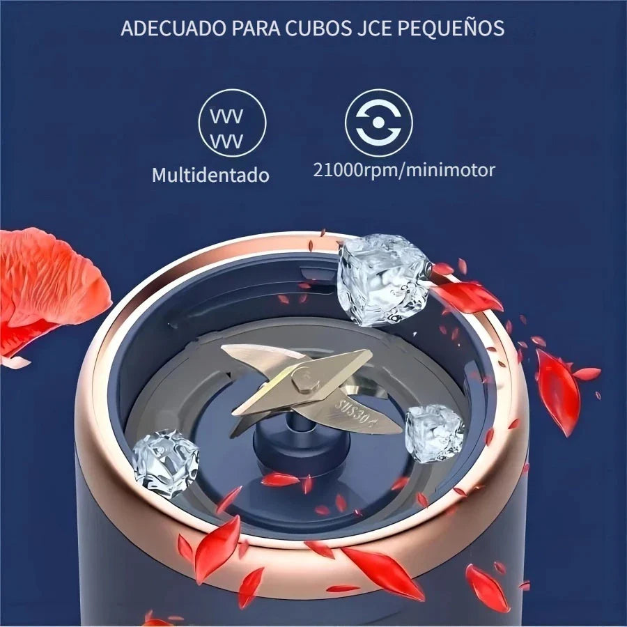 Liquidificador Portátil  400ML Com 6 Laminas (Com 2 Copos)