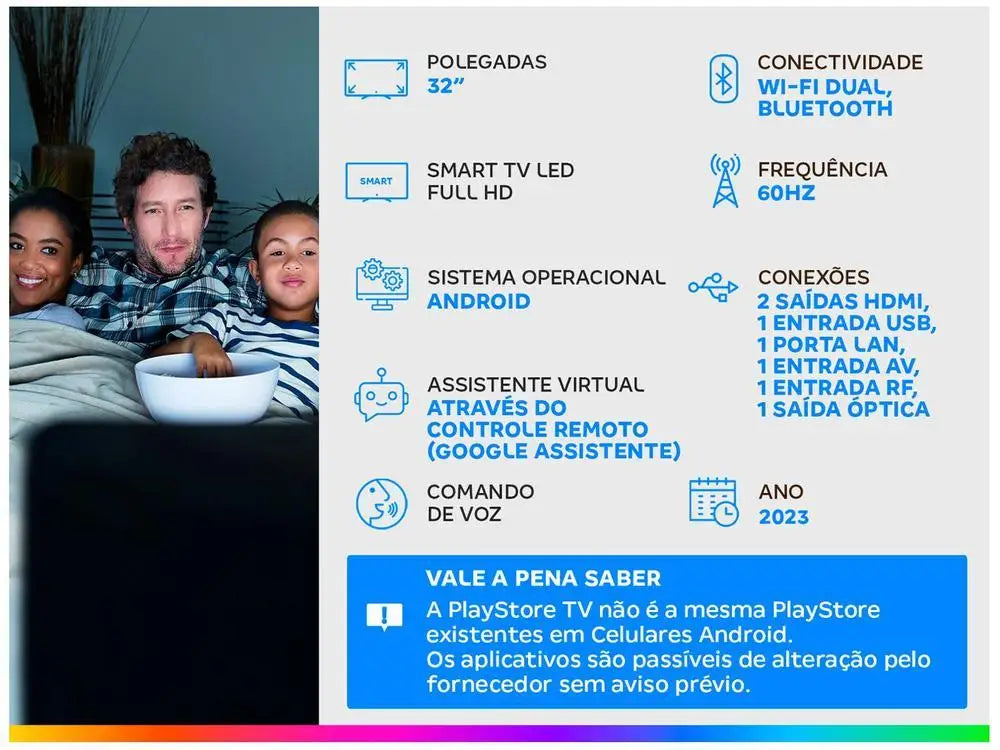 TV 32 Full HD Android Com Wifi📺