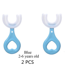 2 escovas infantil 360 graus infantil 2 a 6 anos e 6 a12 anos (kit 2 peças)